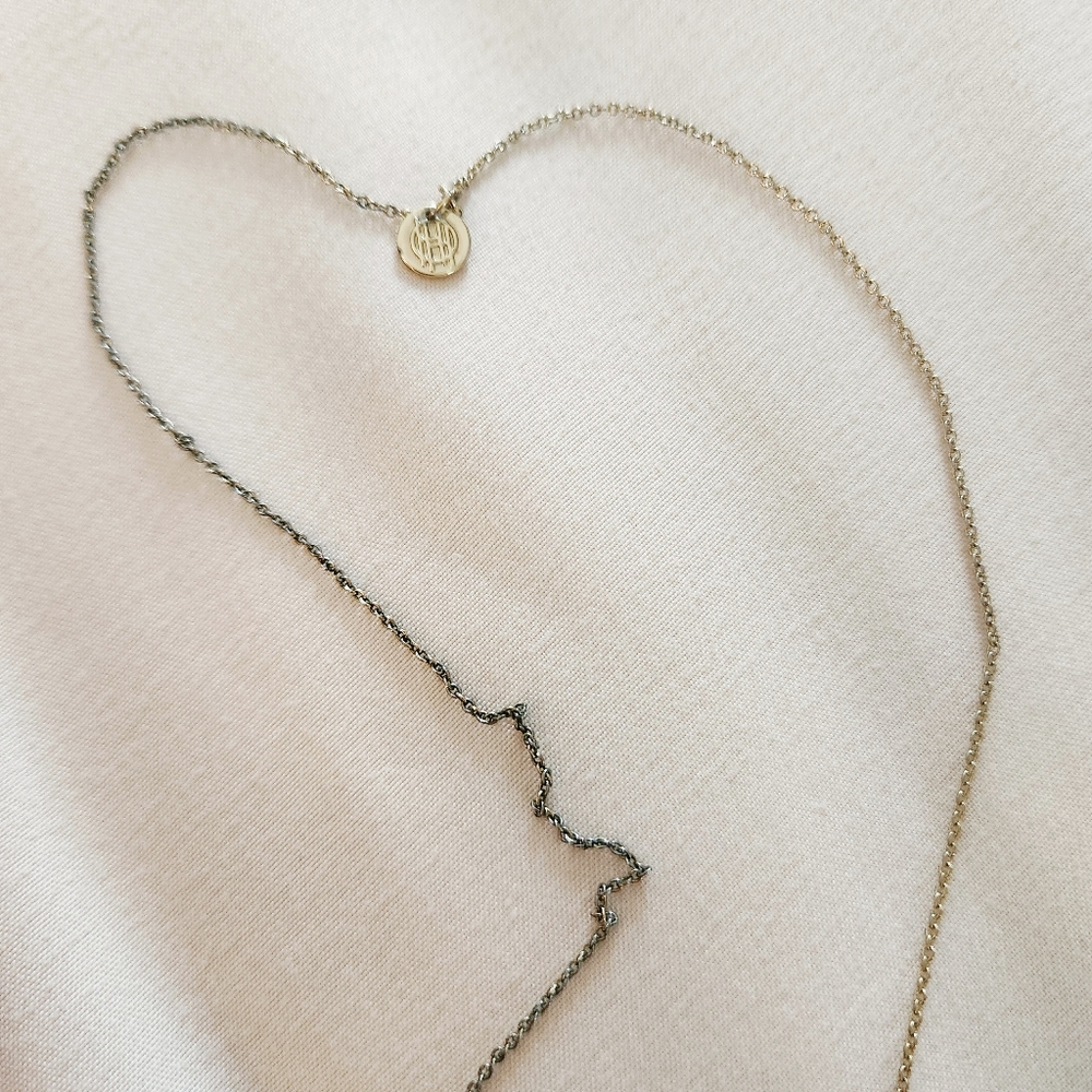 House of Harlow Large Gold White Sunburst Necklace - Picture 5 of 5